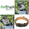 Soft Touch Collars - Leather Dog Collar , Black , Padded for Comfort , Great for Large Female or Male Dogs
