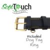 Soft Touch Collars - Leather Dog Collar , Black , Padded for Comfort , Great for Large Female or Male Dogs
