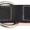 Soft Touch Collars - Padded Dog Collar Leather - Black and Pink, Large. Great for Pet Girl Dogs , 1.5" Wide