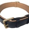 Soft Touch Collars - Leather Padded Dog Collar , Custom Handmade Hand Tooled - Black, Large