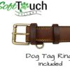 Soft Touch Collars - Padded Leather Dog Collar , Custom Handmade Hand Tooled with Genuine Real Leather , Large Brown