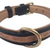 Soft Touch Collars - Custom Handmade, Hand Tooled Medium Padded Leather Dog Collar , Black