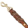 Soft Touch Collars - Leather Braided Coupler Dog Leash for Two Dogs , Brown - Walk 2 dogs with only 1 lead - 18 Inches Long x 3/4 inch Wide