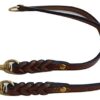 Soft Touch Collars - Leather Braided Coupler Dog Leash, Brown - Perfect For Walking Two Dogs with One Lead
