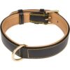 Soft Touch Collars - Leather Dog Collar , Black , Padded for Comfort , Great for Large Female or Male Dogs