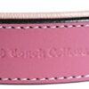 Soft Touch Collars - Leather Dog Collar Padded , Medium - Two Toned Pink and Light Pink ,Made with Genuine Real Leather for Female Dogs