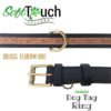 Soft Touch Collars - Custom Handmade, Hand Tooled Medium Padded Leather Dog Collar , Black