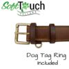 Soft Touch Collars Luxury Real Leather Padded Dog Collar, XL Brown, 28" Inches long by 1.75" Inches wide, fits neck size 22" to 25" inches, Genuine Full Grain Leather for xlarge Dogs