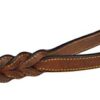 Soft Touch Collars, 6 Foot Braided Leather Dog Leash with Traffic Handle, Two Handles for Training and Safety, Double your Control with 2 Locations, Lead for Large and Medium Dogs Brown 6ft x 3/4 Inch