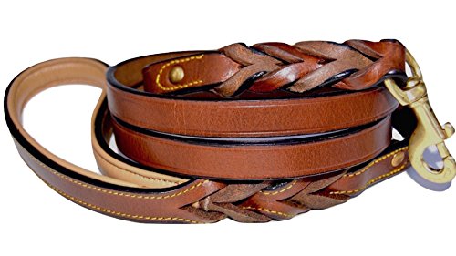 6 FTx 3/4"  Amish Made Leather Dog Leash Lead Brown or Black 